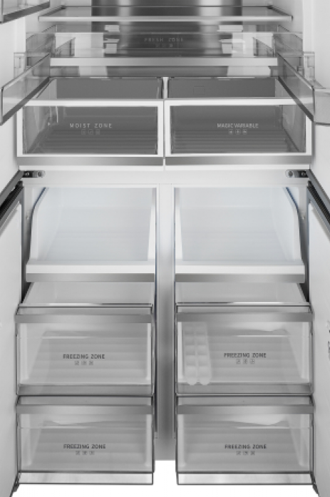 Холодильник Weissgauff WCD 510 Built-in Inverter NoFrost Black Glass в магазине «На диване» в Кемерово  — Выгодная цена