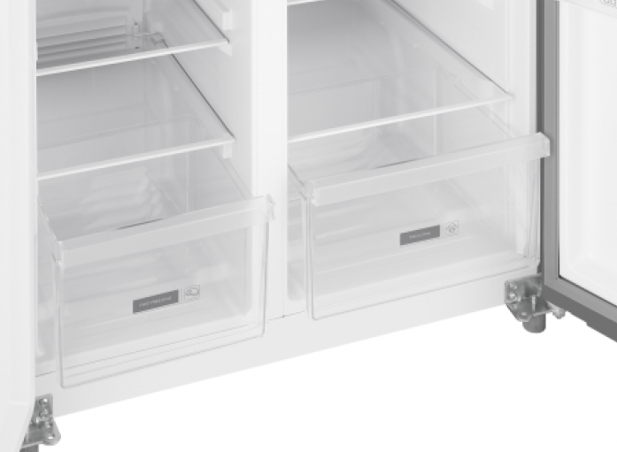 Холодильник Weissgauff WSBS 500 Inverter NoFrost Inox Glass 433 052 в магазине «На диване» в Кемерово  — Выгодная цена
