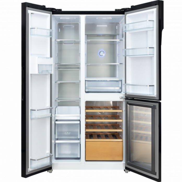 Холодильник Hiberg RFS-700DX NFGB inverter Wine в магазине «На диване» в Кемерово  — Выгодная цена