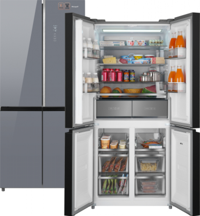 Холодильник Weissgauff WCD 590 NoFrost Inverter Premium Biofresh Dark Grey Glass в магазине «На диване» в Кемерово  — Выгодная цена