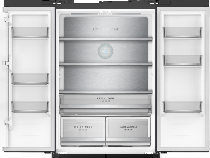 Холодильник Weissgauff WFD 450 Built-in Inverter NoFrost Dark Inox в магазине «На диване» в Кемерово  — Выгодная цена
