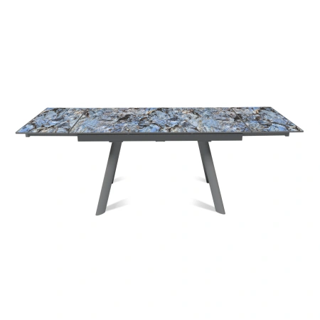 Стол раскладной Stone (140+40+40), керамика глянцевая Lemurian blue