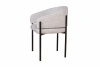 Стул Nicol, микромех Rozy ivory / опоры черные