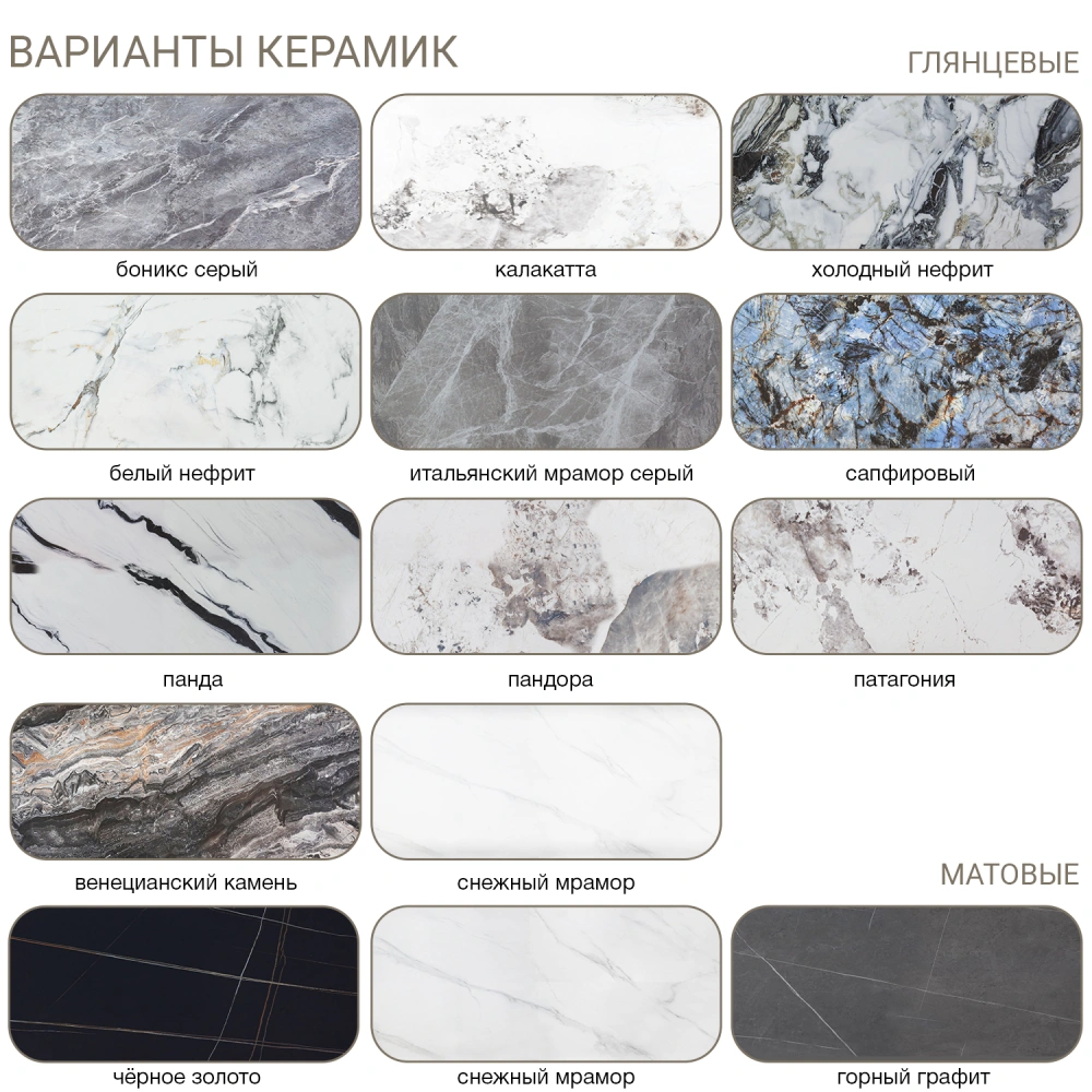 Стол круглый НИК 90, керамика Чёрное золото матовое в магазине «На диване» в Кемерово  — Выгодная цена