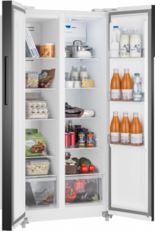Холодильник Weissgauff WSBS 500 Inverter NoFrost White Rock Glass 433 162 в магазине «На диване» в Кемерово  — Выгодная цена