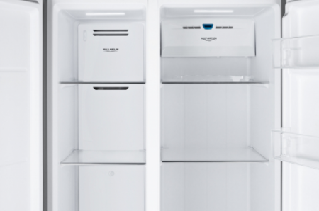 Холодильник Weissgauff WSBS 600 NoFrost Inverter Blue Glass в магазине «На диване» в Кемерово  — Выгодная цена